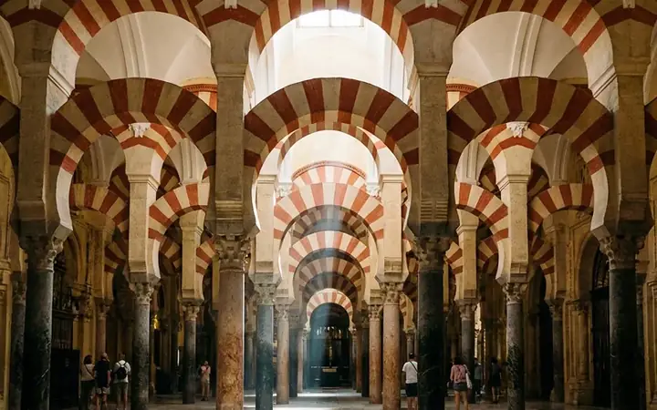The arches of the Mosque-Cathedral of Córdoba