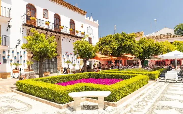 La plaza de los Naranjos, en el casco antiguo de Marbella