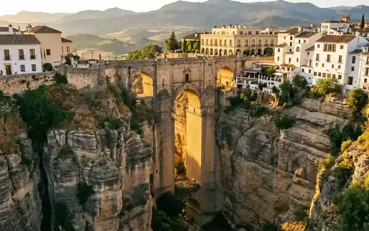 Ronda's old town on the edge of the cliff